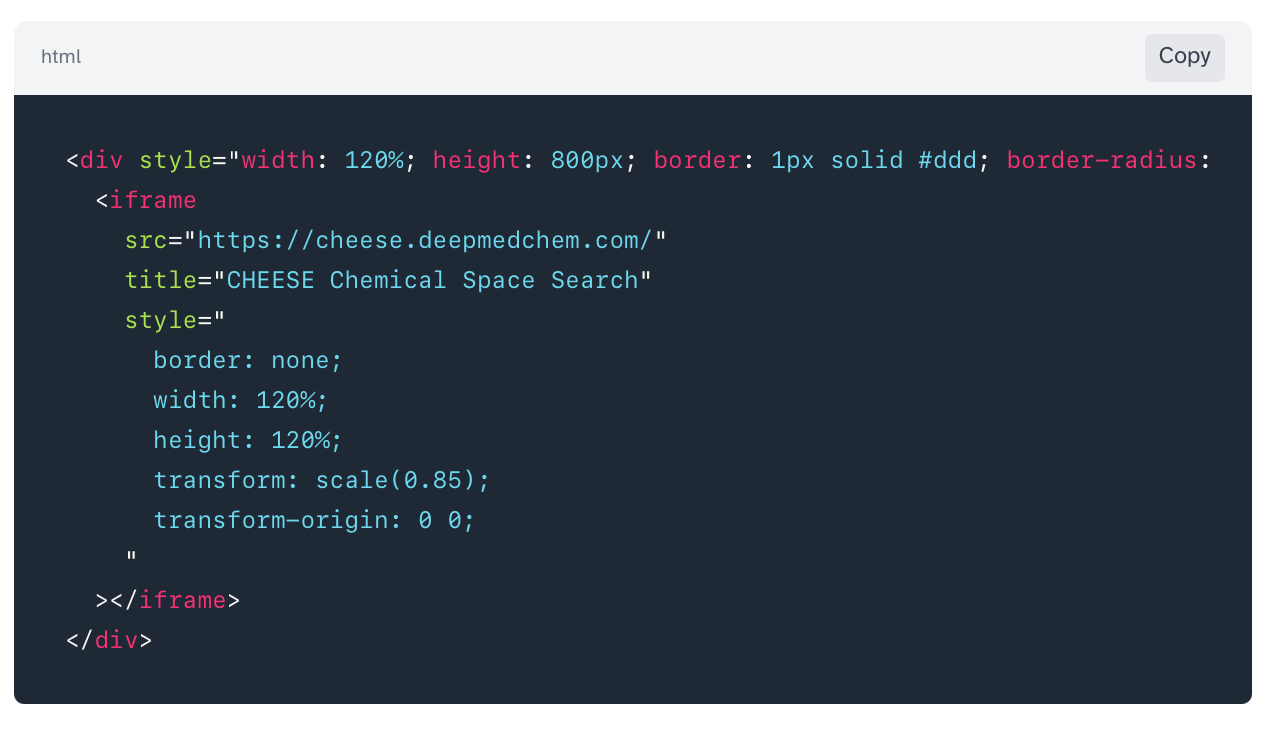 Thumbnail for iFrame for CHEESE
